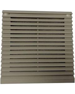 Coolerguys 6 Inch Filter Grill with Louvers, 3-Piece System Fan Filter, Wall-Mount Easy Airflow, for Enclosure Cooling Ventilation and Exhaust