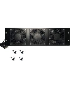 Kutatek Rack Mount Fan Panel 3U, Intake Airflow, for Cooling AV, Home Theater, Network 19 Racks