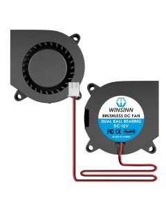 WINSINN 40mm Blower Fan 12V, 3D Printer Micro 12 Volt Fans Blower 4020 Dual Ball Bearing, Brushless Cooling 40mmx20mm 2PIN (Pack of 2Pcs)