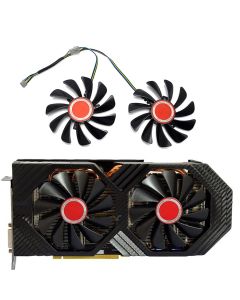 CCBBAA 2pcsSet 95MM FDC10U12S9-C CF1010U12S CF9010H12S XFX RX580 GPU Cooler Fan for HIS RX 590 580 570 Graphics Card Cooling
