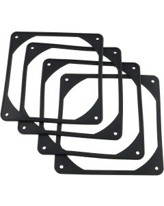 E-outstanding 4-Pack Computer Case Fan Shock Absorption Pads 12cm 120mm Rubber Shock Proof Gasket Reduse Noise