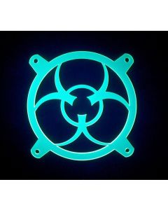 Inspired Laser Design 120mm UV Reactive Green Bio Hazard Computer PC Fan Grill